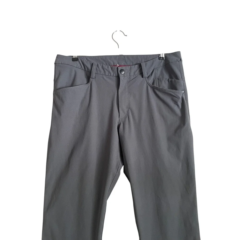 Lululemon ABC Pant Classic Warpstreme Asphalt Grey Mens Straight Leg Pants 36 XL